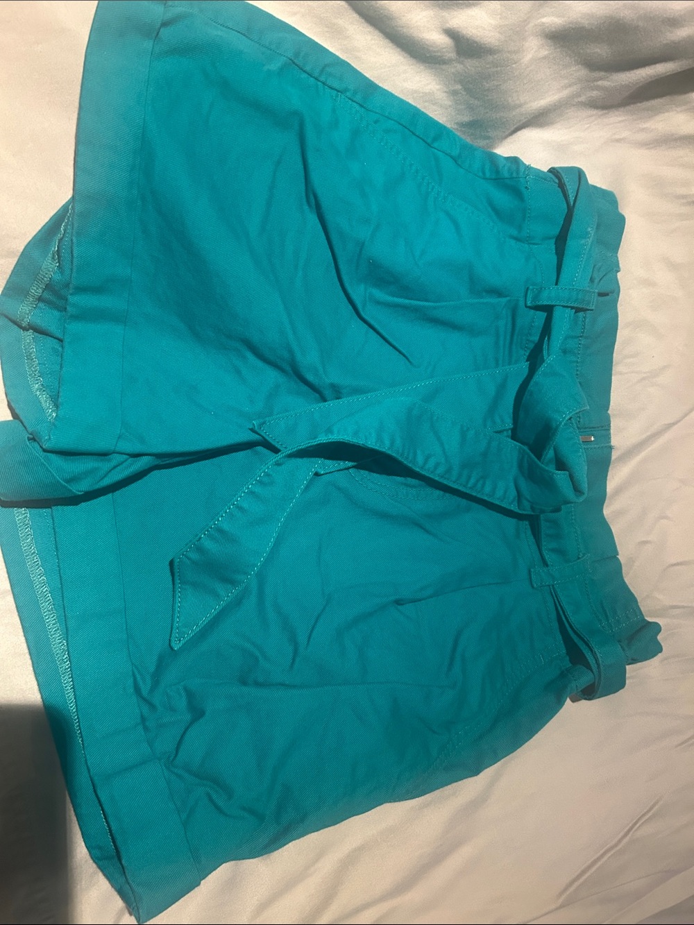 Loft Turquoise High-Waist Tie-Belt Women’s Shorts